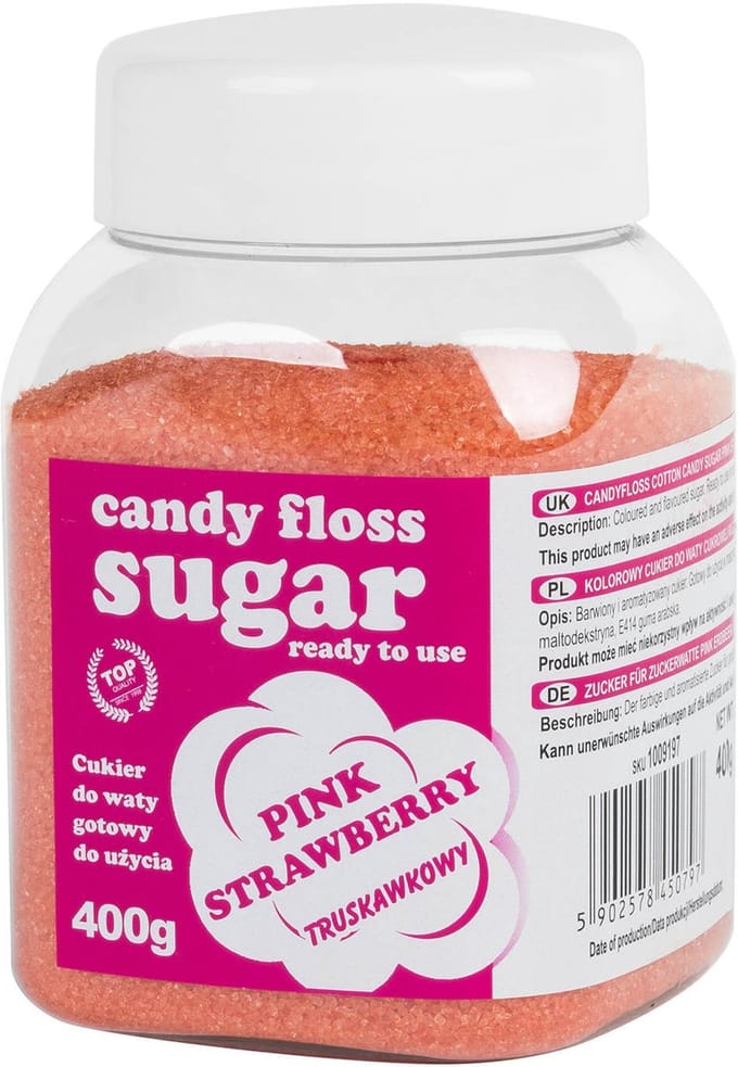 GSG24 - Suiker voor Suikerspin - Roze Aardbei - Aromatisch - 400g