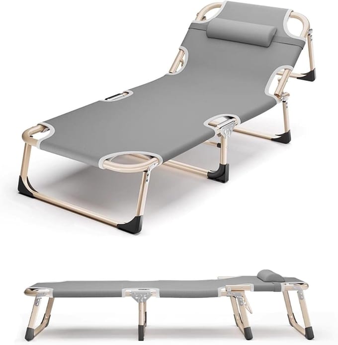 Opvouwbaar Bed - Zonder Montage - Extra Slaapplaats - Verstelbare Rugleuning - 190x75cm - Eff een