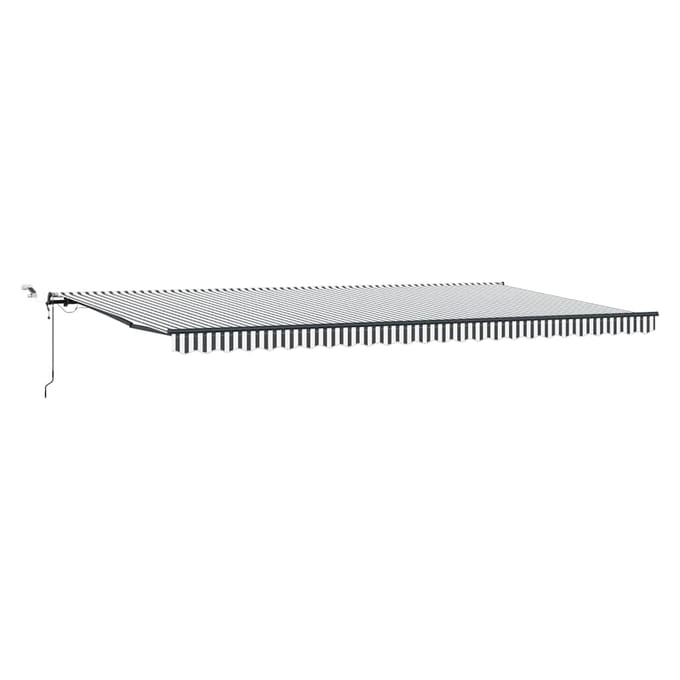 vidaXL - Uitschuifbare - luifel - Antraciet - en - Wit - 600 - × - 300 - cm - Polyester