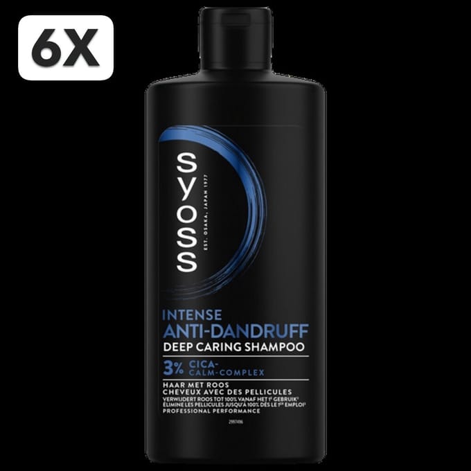 6 x Syoss Anti-Dandruff Shampoo - 440 ml