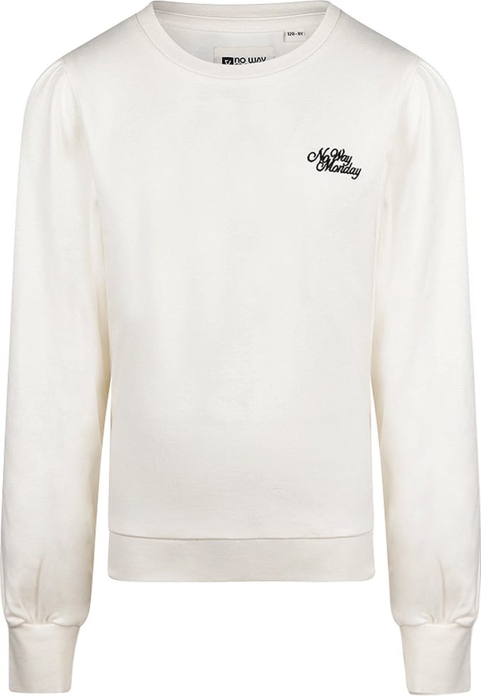 No Way Monday - Meisjes sweater - Offwhite - Maat 152