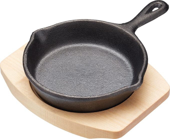 MasterClass Artesa Mini Gratineerpan - 11,5 cm - met Serveerplank - Gietijzer