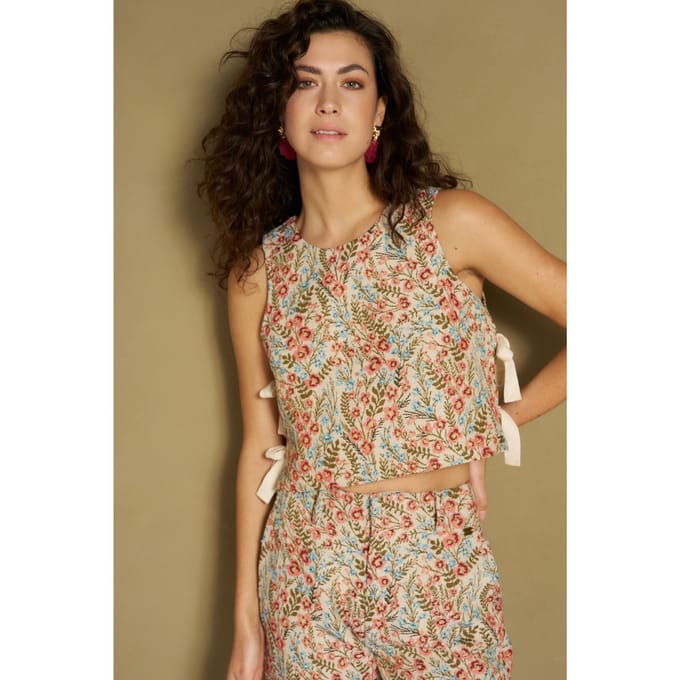 Top Holly - Flower Jacquard | Multi Colour