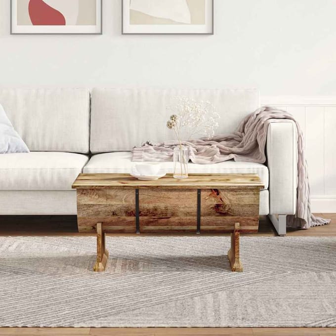 vidaXL - Salontafel - 88x50x40 - cm - massief - mangohout