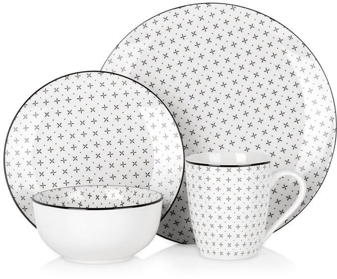Serviesset Porselein 16 delig - Servies Set - Bordenset - Borden