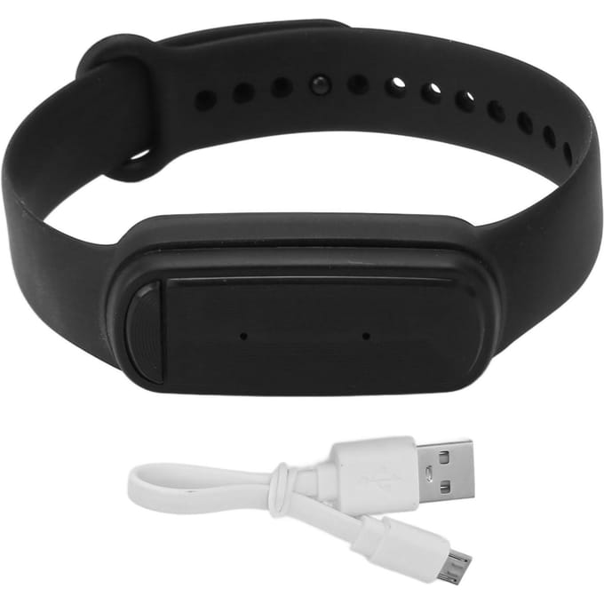 M90 Ultrasone Afstotende Polsband 3 Modi USB Oplaadbare Afstotende Armband Zwart black