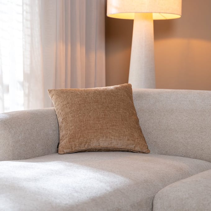 Bronx71® Sierkussen Evi chenille peach 45 x 45