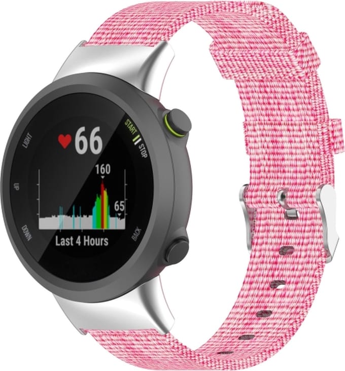 Nylon bandje - geschikt voor Garmin Forerunner 30 / 35 - roze