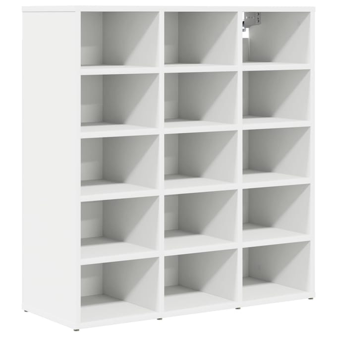vidaXL - Schoenenkast - 77,5 - x - 30 - x - 83,5 - cm - Bewerkt - hout - Wit