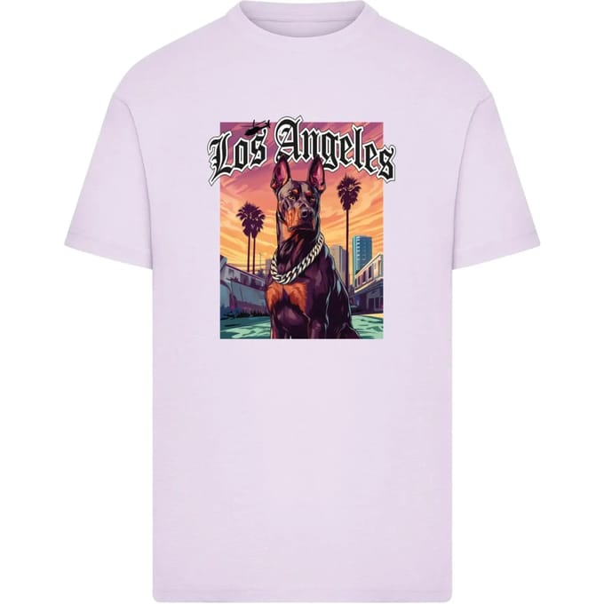 Mister Tee - Los Angeles Dog Heren Tshirt - S - Lila