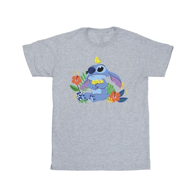 Disney Jongens Lilo & Stitch Vogels T-shirt (Sportgrijs)