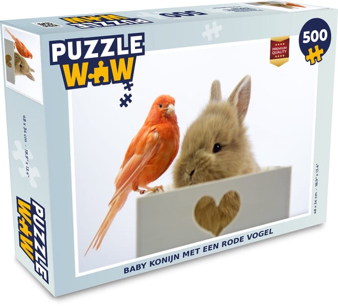 Puzzel Dieren - Konijn - Vogel - Legpuzzel - Puzzel 500 stukjes