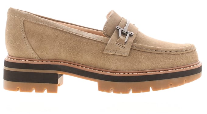 Clarks Dames Platte Schoenen Orianna Bit Leren Instapper beige