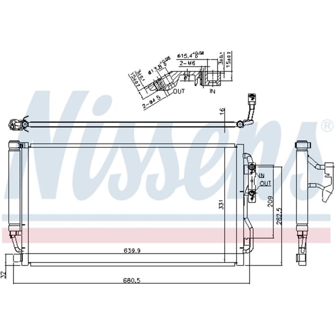 Condensator, airconditioning NISSENS 940590