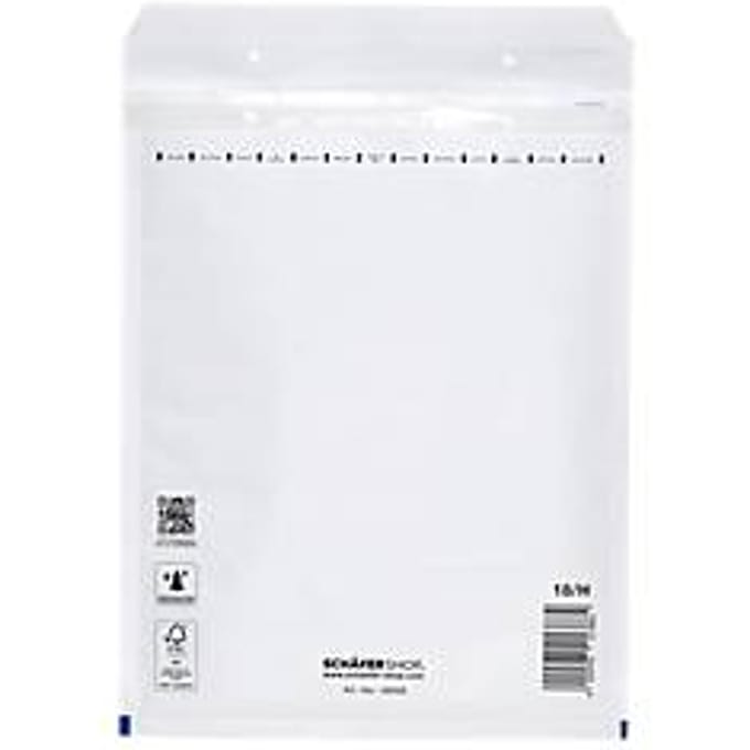 Schäfer Shop Pure Luchtkussenenveloppen,270 x 360 mm, wit, 10 stuks