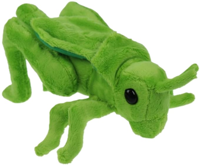 Sprinkhaan pluche knuffel dier - groen - insecten - 26 cm
