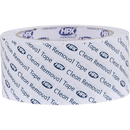 HPX clean removal tape - bevestigen van stucloper - 50 mm x 33 m - wit