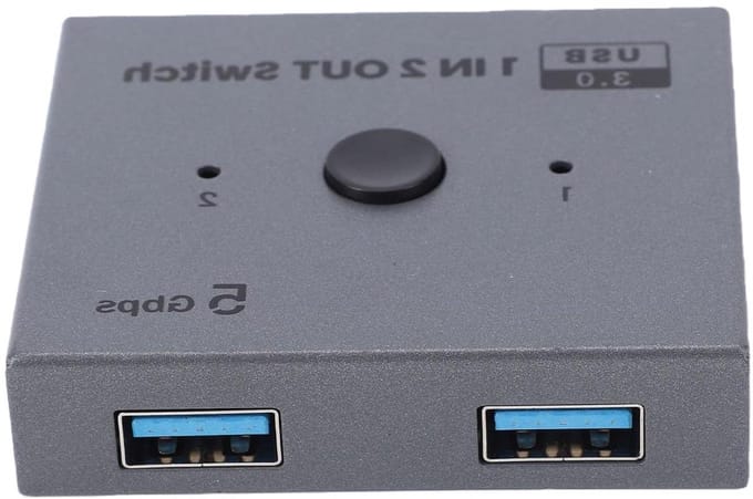 USB 3.0 Switcher - USB Hub Switch - Apparaten Delen - 5 Gbps Hoge Snelheid - 3 Poorts - Zwart