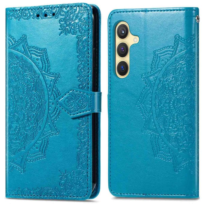 imoshion Hoesje - Geschikt voor Samsung Galaxy S24 Plus - Mandala Bookcase - Turquoise