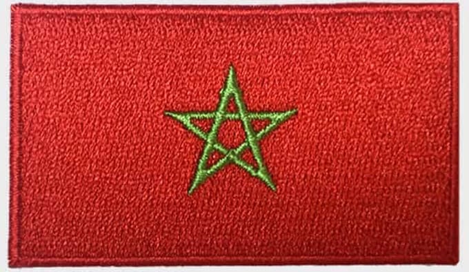 Patchy® – Marokkaanse Vlag Strijk Embleem Patch 6.5 x 4 cm