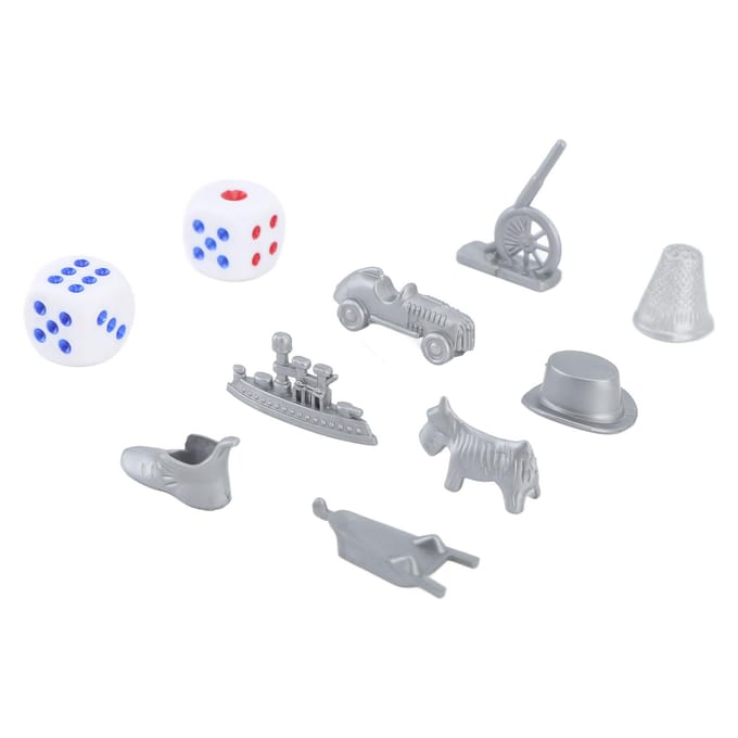 Plastic Bordspel Accessoires Kanon Auto Schip Hoed Bordspel Vervangstukken met Dobbelstenen gray