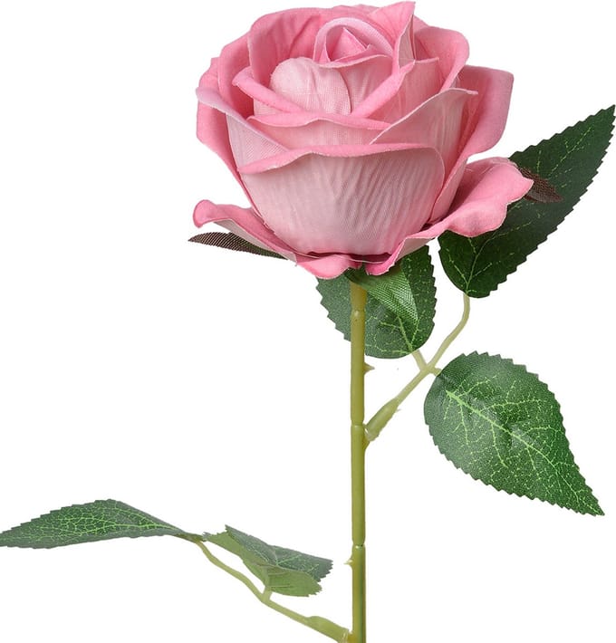 Clayre & Eef Kunstbloem Roos 50 cm Roze Kunststof