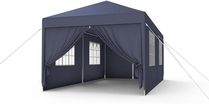 CRLYN® Easy Up Partytent - Paviljoen Opvouwbaar - Extra Stevig - Antraciet