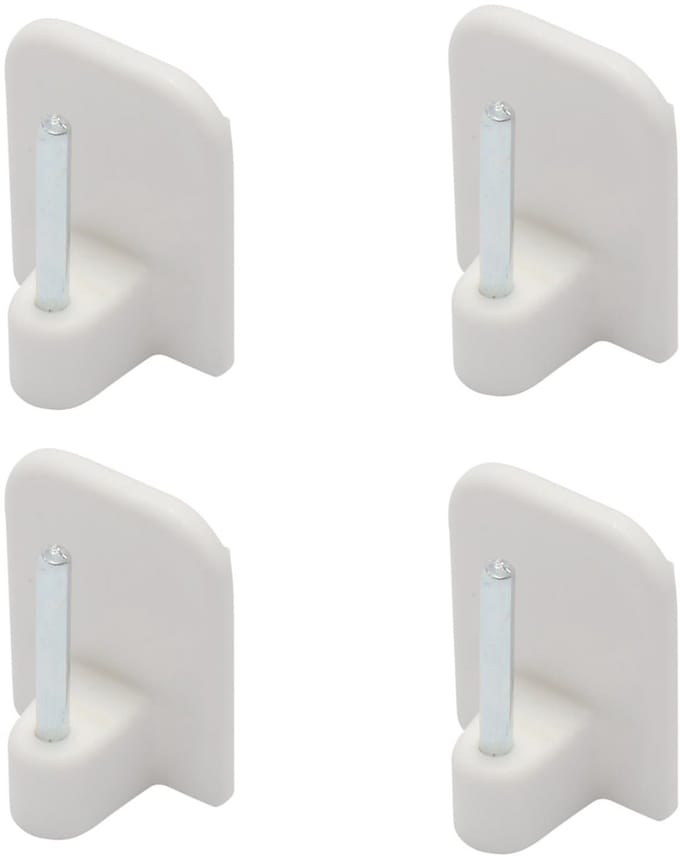 Intensions haken zelfklevend - wit - vitrage - 4 stuks
