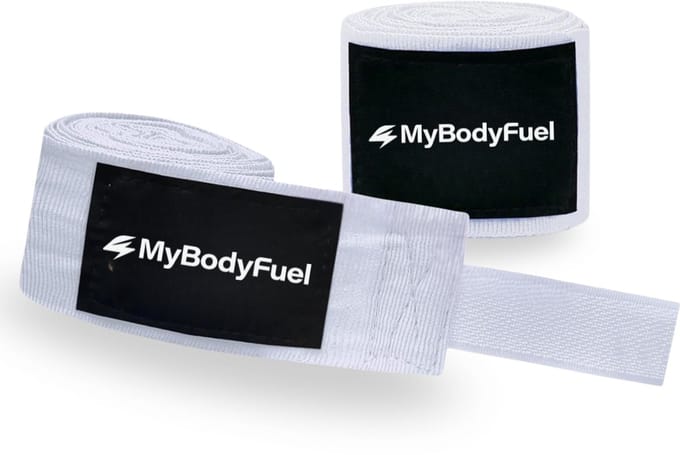 MyBodyFuel - Bandage Boksen - Boks Bandage & Kickboks Bandage - 5m - 2 Stuks Wit