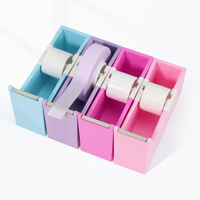 Porte-ruban d'extension de cils, Base, distributeur de ruban adhésif, greffage de cils, ruban rotatif en plastique, outil de maquillage violet