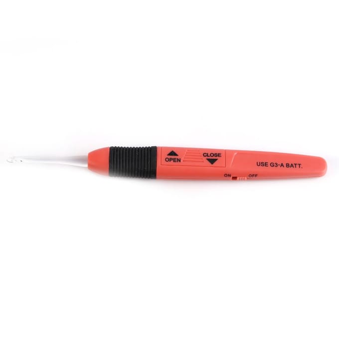 1 pcs Led Light Up Crochet Hook Knitting Needles Weave Sewing Tool Accessories 3.5mm black