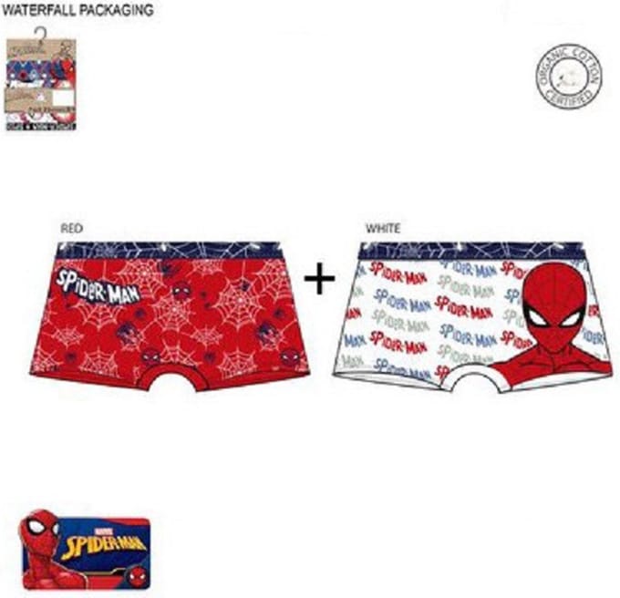 Spiderman boxershort - organic cotton certified - 2 stuks - maat 6/8 jaar