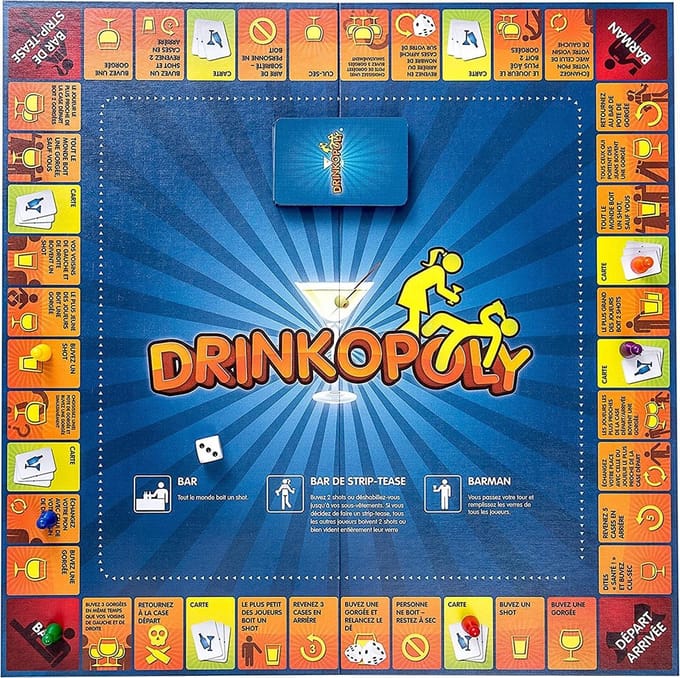 Drinkopoly! Le plus enivrant de tous les jeux! Jeu de plateau en Français