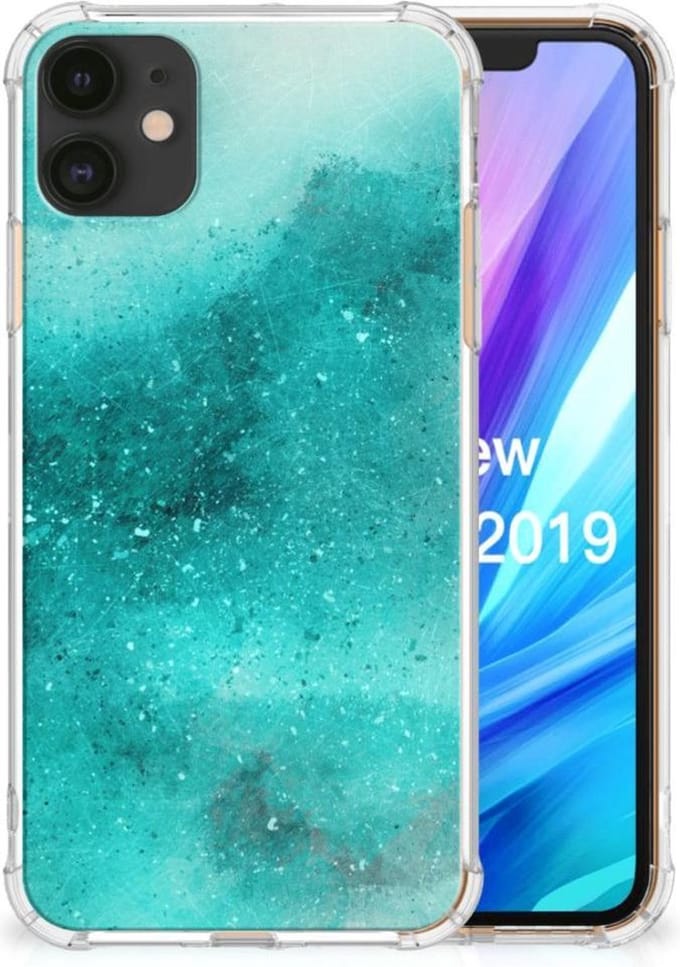 Back Cover voor Back Cover Apple iPhone 11 Painting Blue