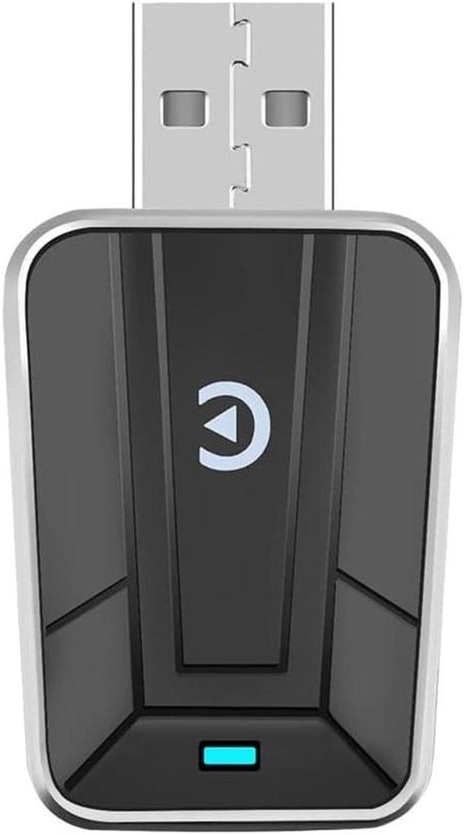 Draadloze CarPlay Adapter - Smart AI Box - Auto Navigatie - 2-in-1 Android Auto - 8x8x1 cm - Zwart