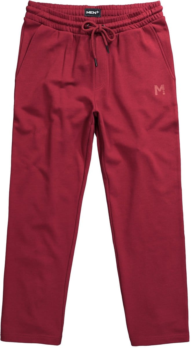 Men Plus - Heren - Trainingsbroek Basic Fit elastische tailleband - Bordeauxrood - Maat L
