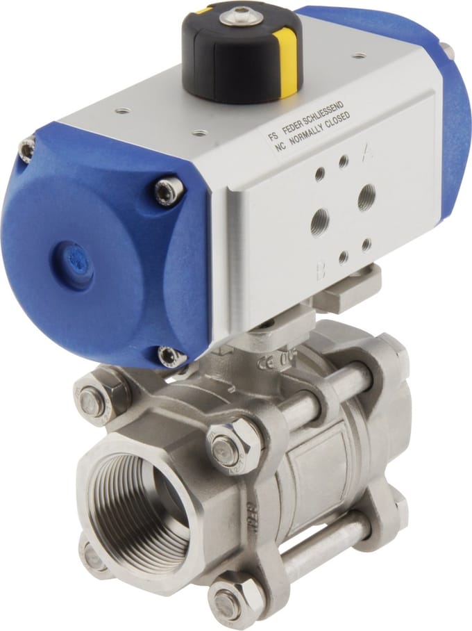 G1-1/4'' 2-Weg RVS Pneumatische Kogelkraan Veersluitend - BL2SA3 - BL2SA3-114-PC-006