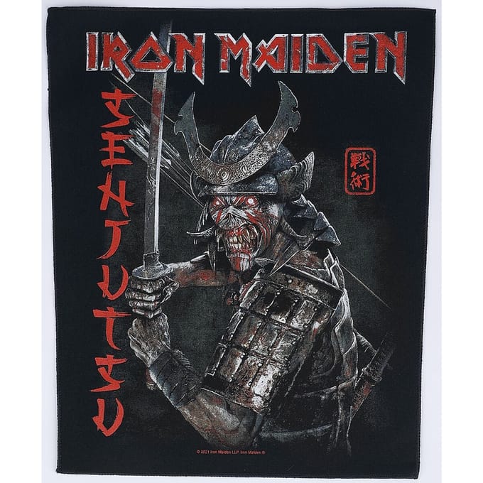 Iron Maiden Senjutsu Unisex Embleem - zwart/rood - Standard
