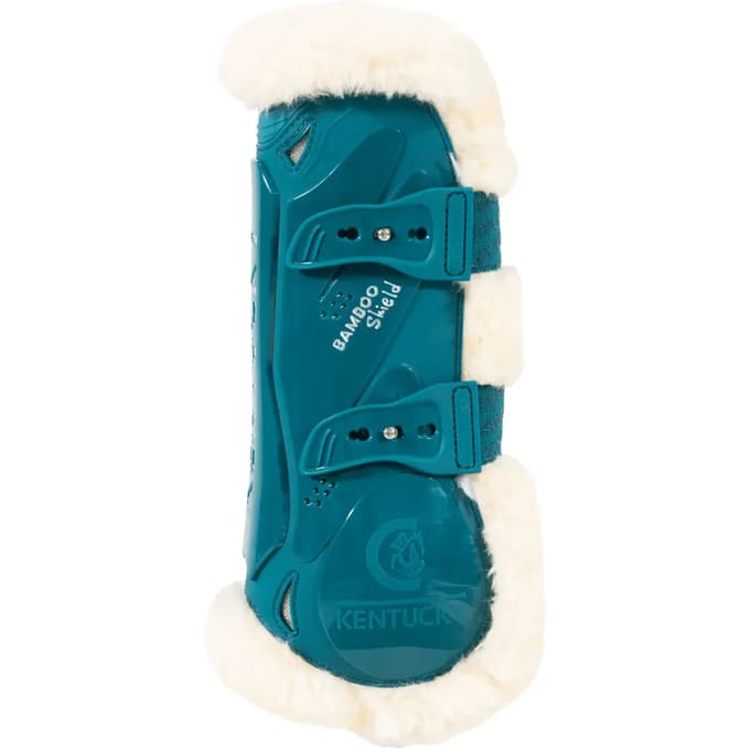 Kentucky Horsewear - Vegan bont Peesbeschermers bamboo elastiek emerald XS