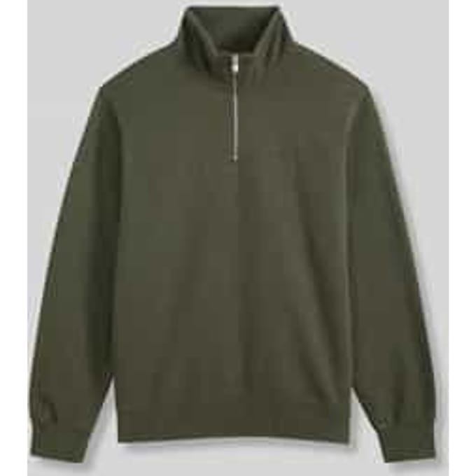 Levi's Sweat Half Zip Olive - Maat M - Heren - Quarter zip