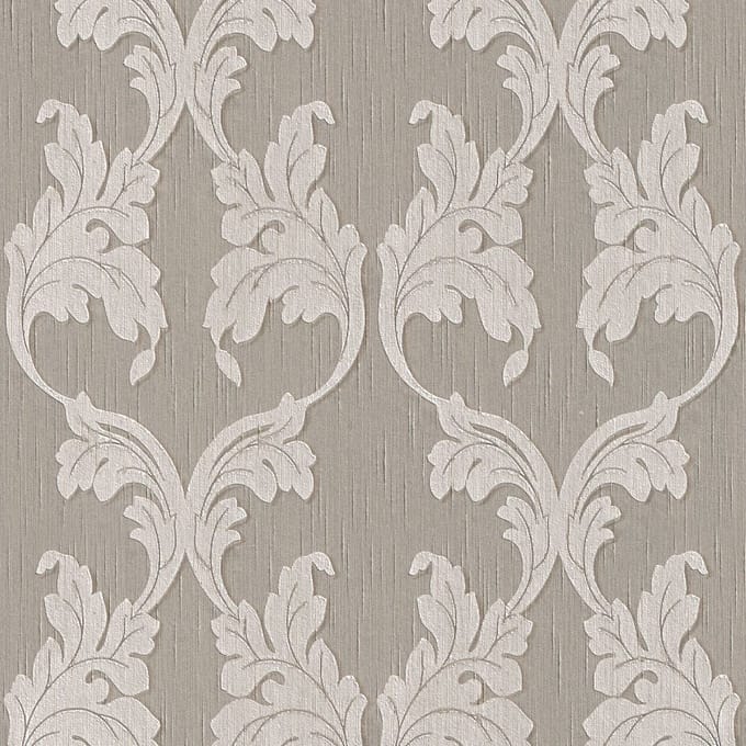 Textiel look behang Profhome 956286-GU textiel behang gestructureerd in textiel look mat grijs beige 5,33 m2