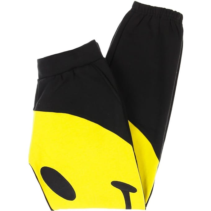 Big Smiley Joggingbroek Heren Joggingbroek Zwart/geel