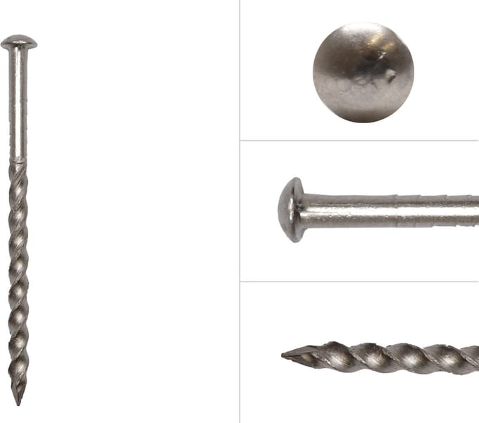 Wovar Bolkop schroefnagels RVS 3.2 x 55 mm | Doos 185 Stuks