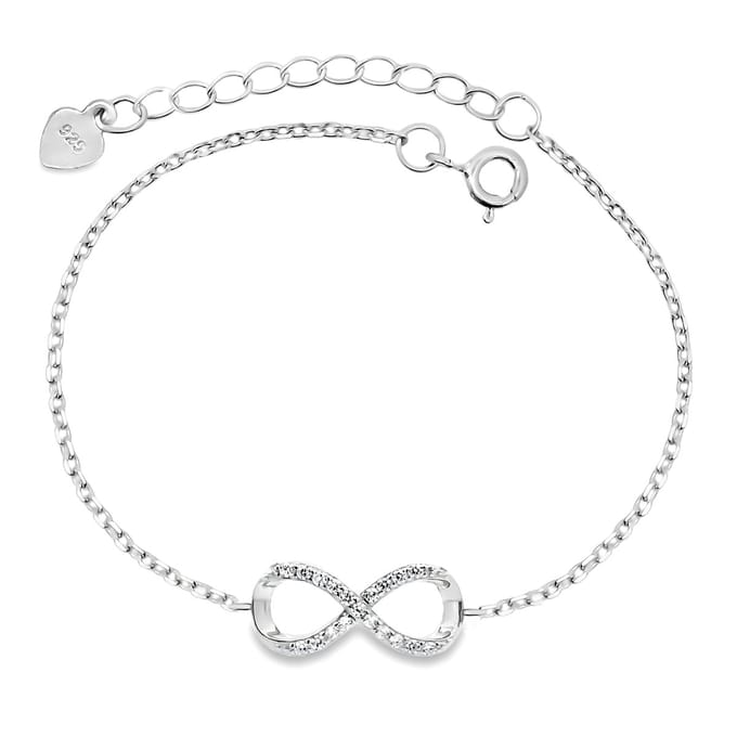 Juwelier Zwartevalk zilveren (gerhodineerd) infinity armband - 23.373