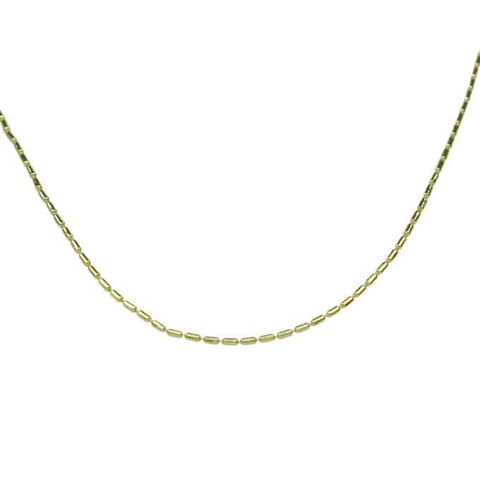 Double Almond Necklace Gold 14K