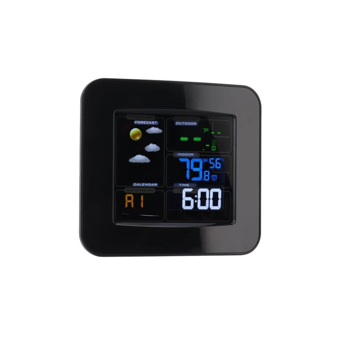 Draadloze Thermometer Hygrometer Kleurenscherm Multifunctionele Draadloze Hygrometer voor Thuis black