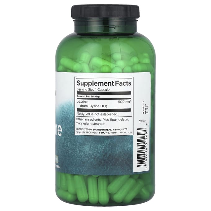 L-Lysine, 500 mg, 300 Capsules