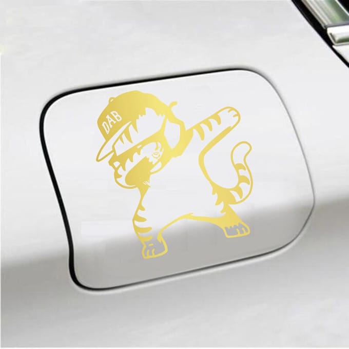 Bumpersticker - Dab - 15 X 14 - Goud