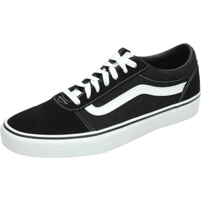 Vans Ward Suede Canvas Heren Sneakers - Black/White