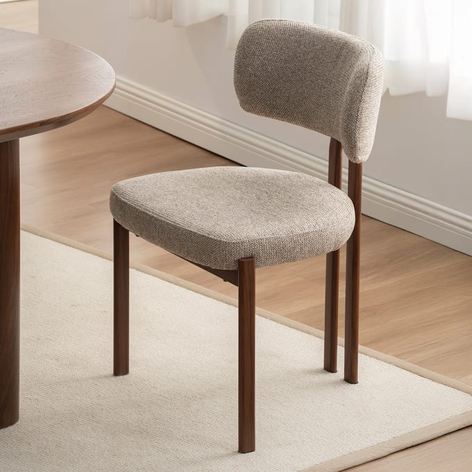 Milton & Oldbrook Eetkamerstoel Ubeda Walnootlook